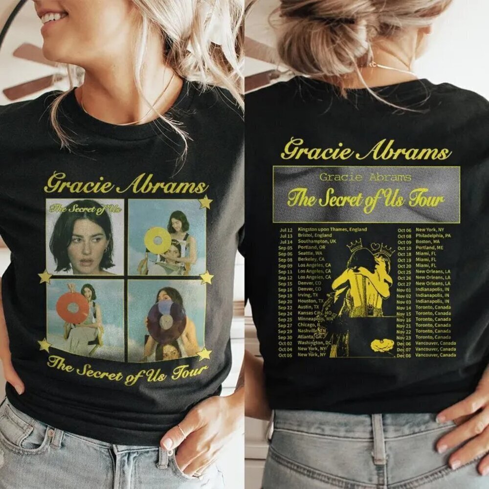 Gracie Abrams The Secret Of Us Tour Shirt Music 2 Sided Gracie Abrams Shirt
